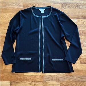 Black Jacket with greenish/gray design